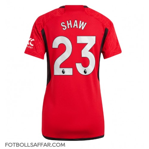 Manchester United Luke Shaw #23 Hemmatröja Dam 2023-24 Kortärmad